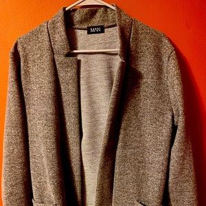 Mens gray cardigan